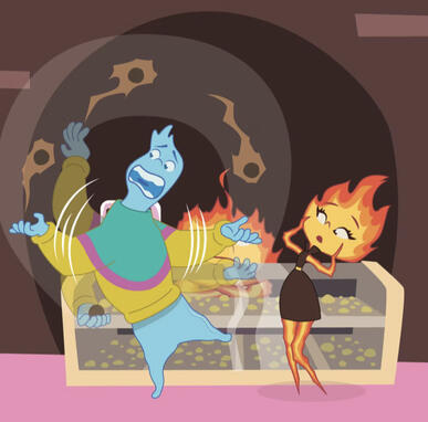 McDonald's/Pixar's "Elemental", Happy Meal Illustration