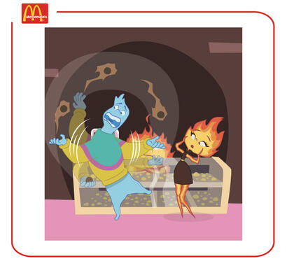 McDonald's/Pixar's "Elemental", Happy Meal Illustration
