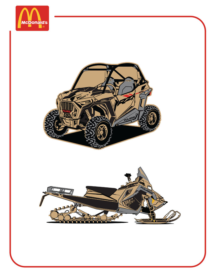 McDonald's Canadian Monopoly Game, Vehicle Prize Illustrations