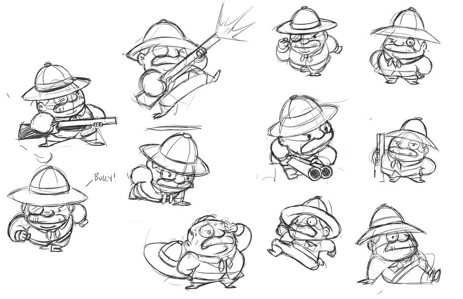 "Sir Reginald Feathersby", Lil' Bitty Crypties Character Explorations