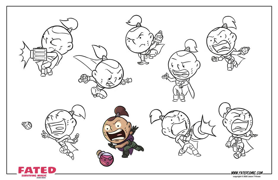 "Deirdre" from "Fated: Surviving Magic", Model Sheet