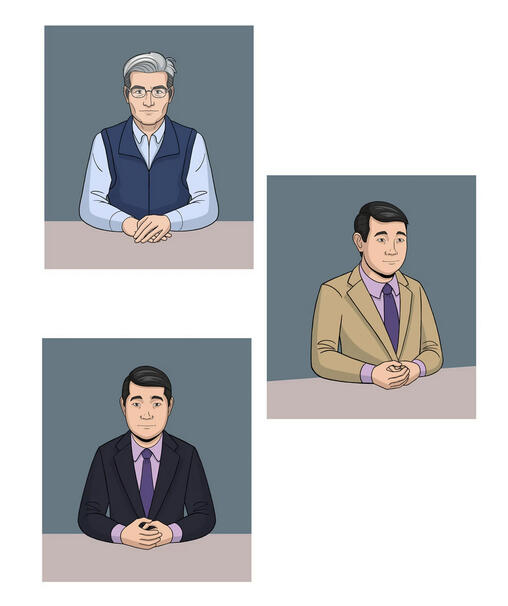 "Tooning Out the News" Character Designs, CBS Animation